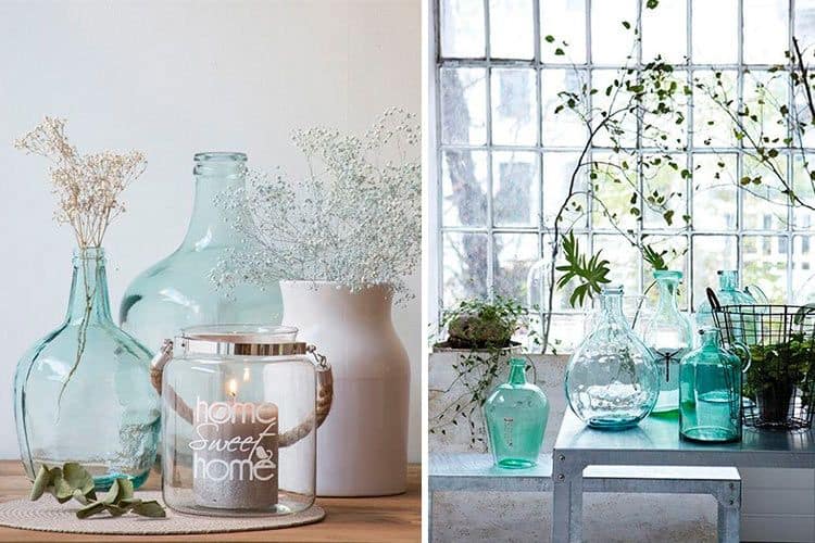 como decorar damajuanas antiguas